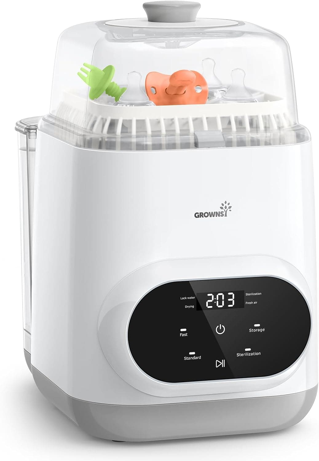 Grownsy EaseClean Bottle Washer Pro | Lavadora, Esterilizador y Secadora 4 en 1 para Biberones, Piezas de Extractores y Chupetes para Bebés | Sustituye el Lavado Manual – Grownsy