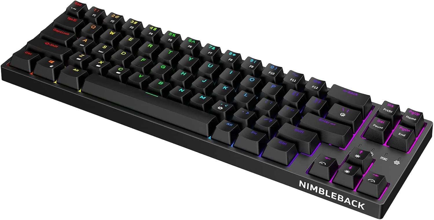 LTC NB681 Nimbleback - Teclado mecánico 65% con cable, retroiluminado RGB, ultra compacto, 68 teclas, con interruptor inte... – LTC