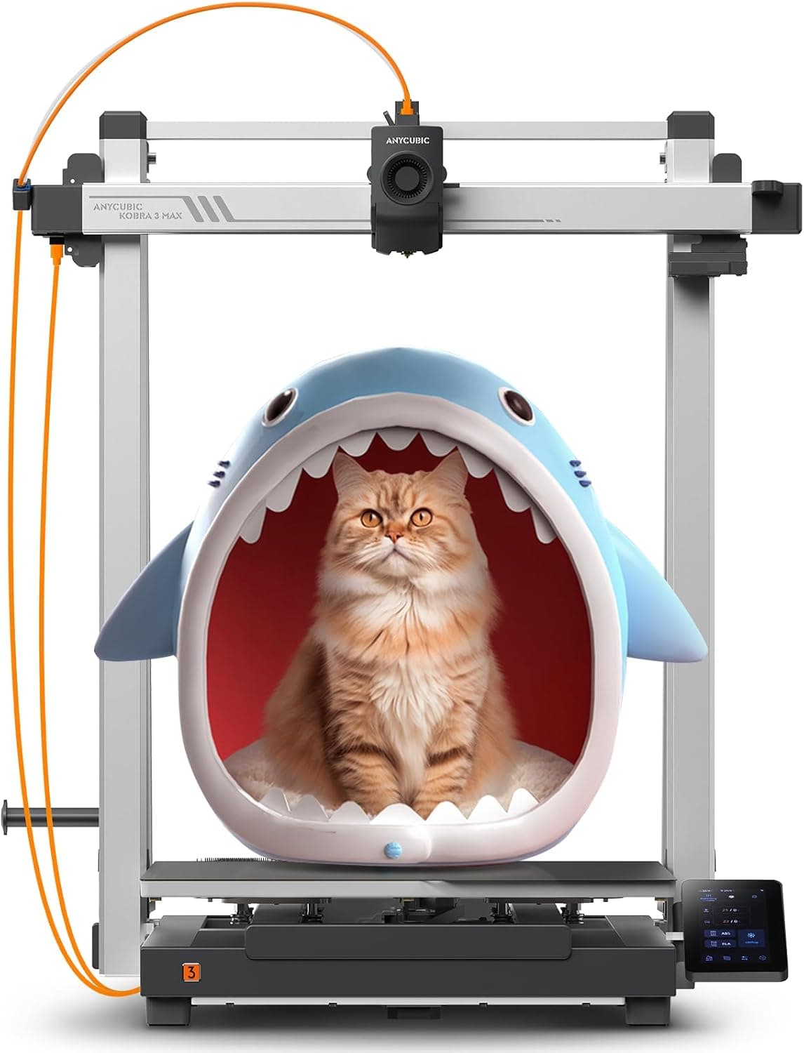 ANYCUBIC Kobra 3 MAX Impresora 3D, Gran Volumen de Impresión 450x450x500mm, 600mm/s Alta Velocidad de Impresión, AI Detecc... – ANYCUBIC