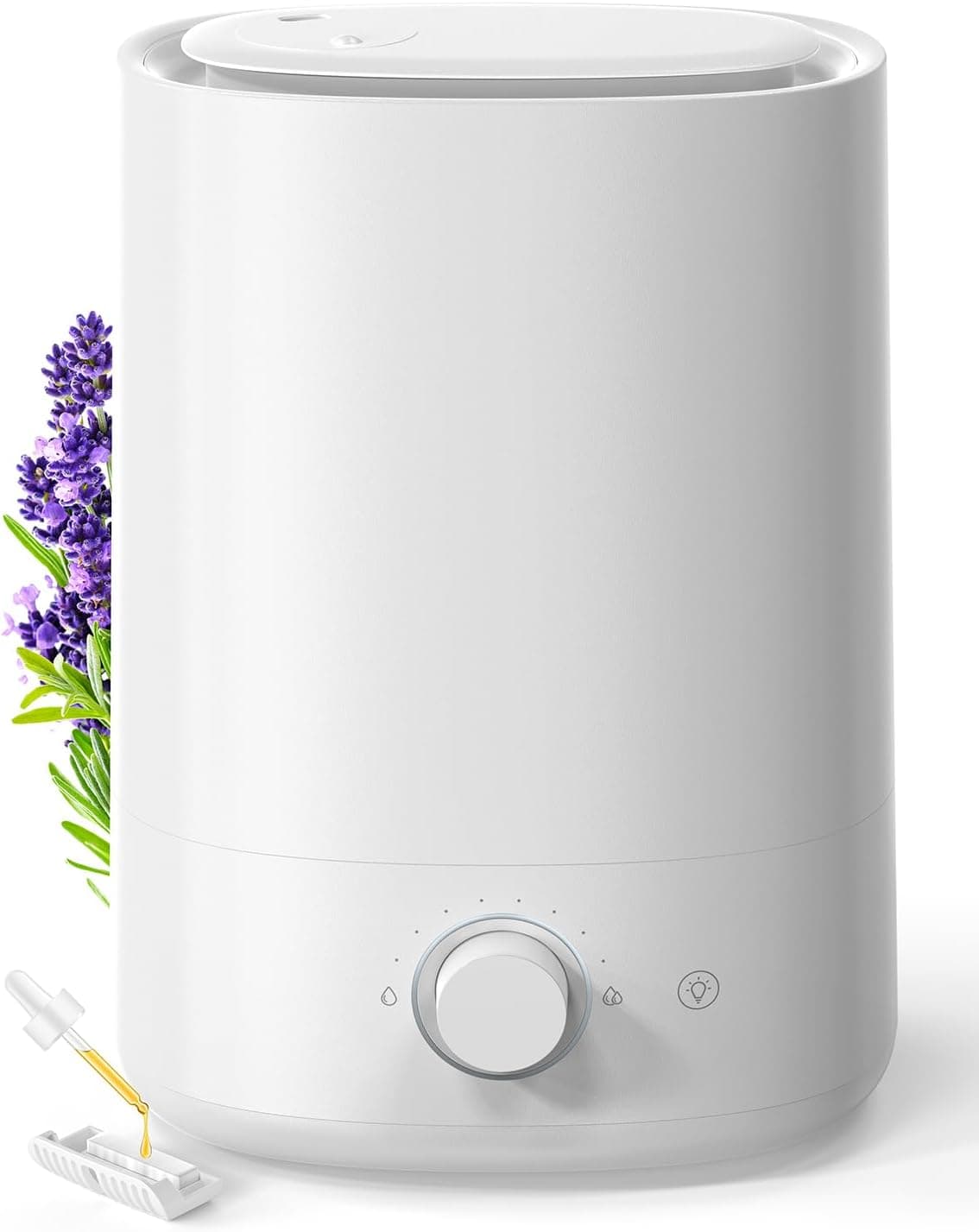 AROEVE Humidificador 5L, Nebulización Ultrasónica Fría con Difusor de Aceites Esenciales, Boquilla 360°, Luz Nocturna 28d... – AROEVE