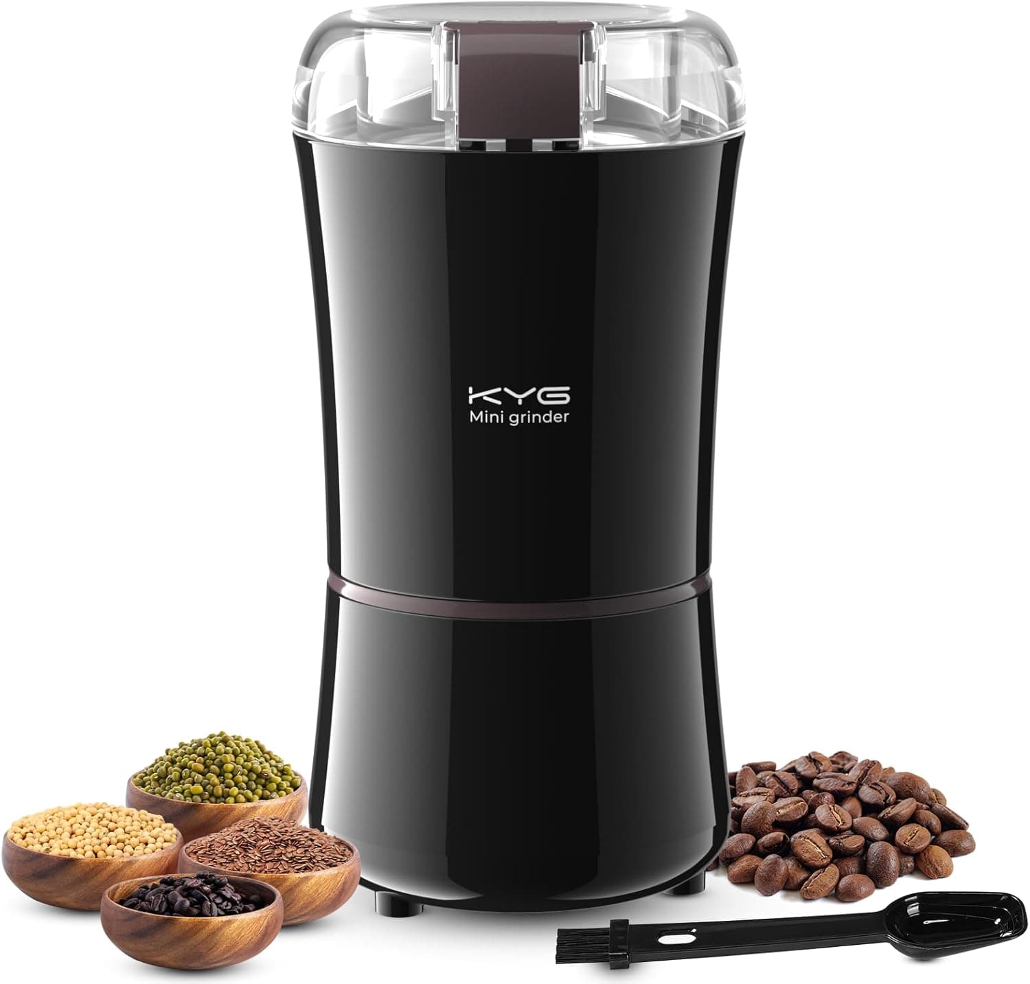 KYG Molinillo de Café Eléctrico para Granos Espresso, Frutos Secos y Granos, Potente Molinillo de Café Compacto Funcionami... – KYG