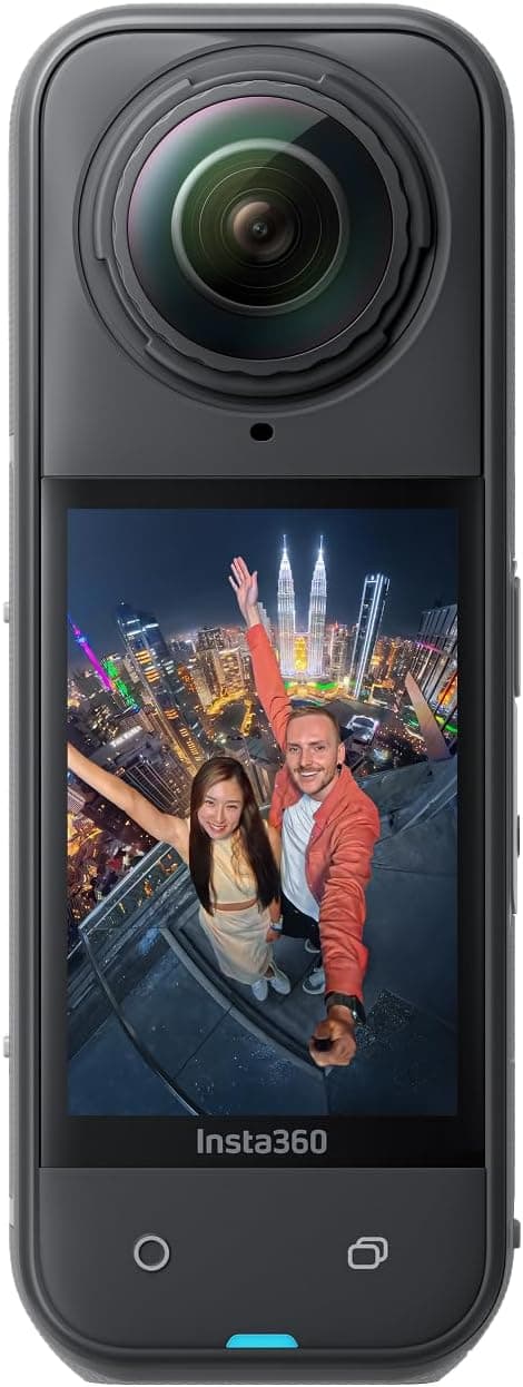 Insta360 X5 - Cámara 8K 360° resistente al agua, líder con poca luz, efecto selfie stick invisible, lente dura y reemplaza... – Insta360