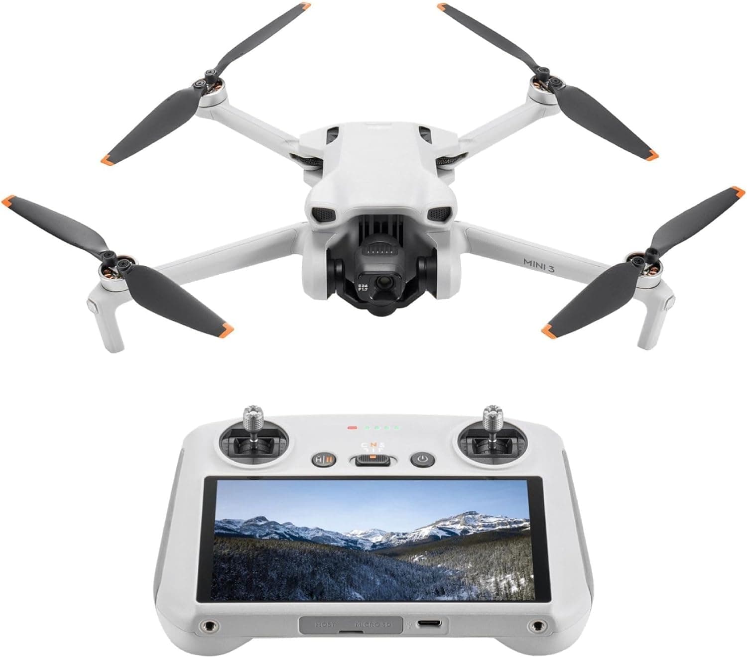 DJI Mini 3 (DJI RC) – Dron Mini con Mando a distancia y cámara, ligero y plegable con vídeo 4K HDR, 38 min de tiempo de vu... – DJI