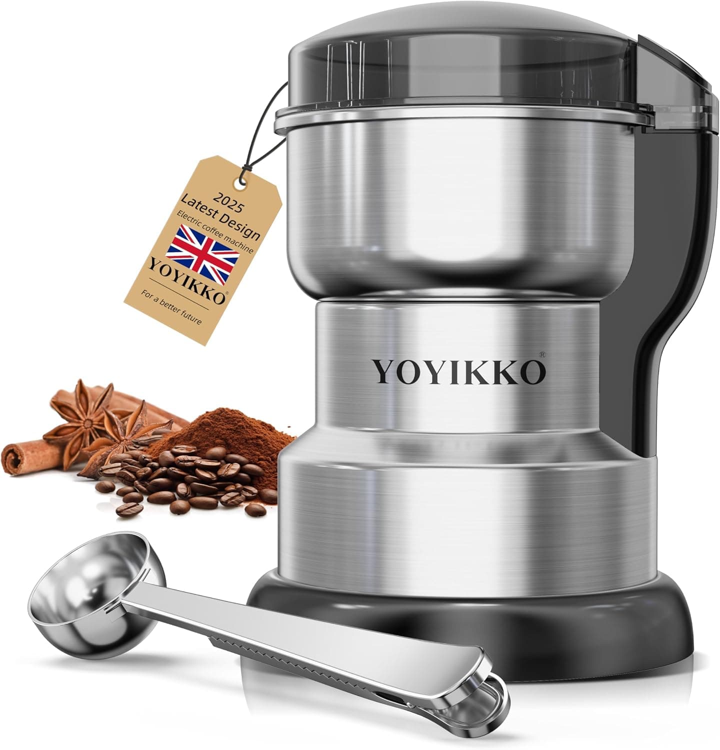Molinillo de café eléctrico de 300 W, molienda ajustable, espresso/goteo/vertido. Molinillo para café, especias y otros al... – Molinillo