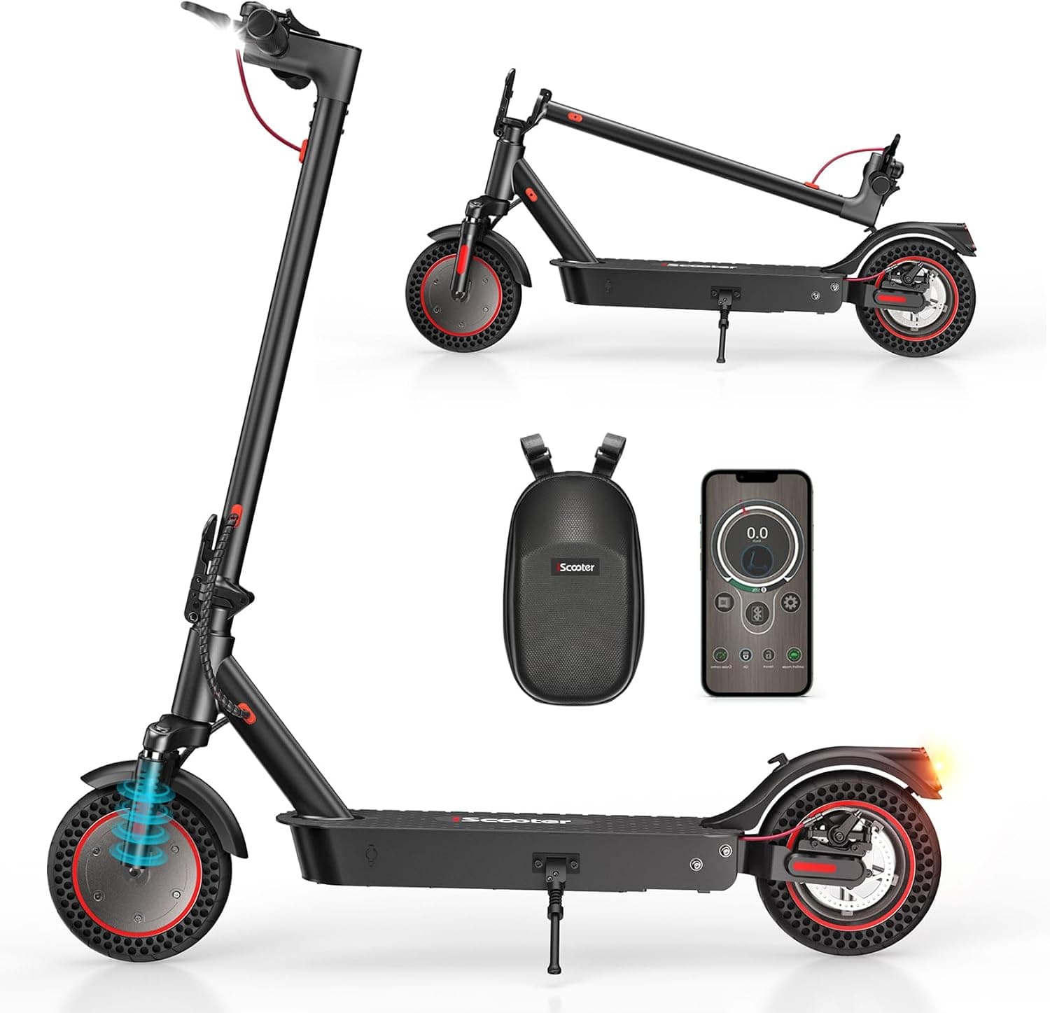 iScooter i9Max Patinete Electrico Adultos, Potencia Nominal 500W, Autonomía 40KM, App Control, MAX 25 KM/H, 10.4AH Baterí... – iScooter