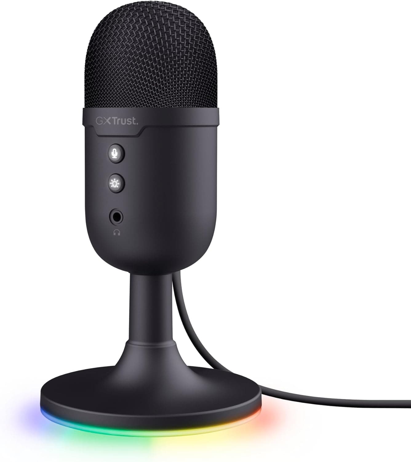 GXTrust 236 Yami Micrófono PC USB para Streaming Podcast Twitch Discord ASMR Youtube PlayStation 5 Juegos, Micrófono de Condensador Cardioide, Micro con Iluminación LED RGB - Negro – GXTrust