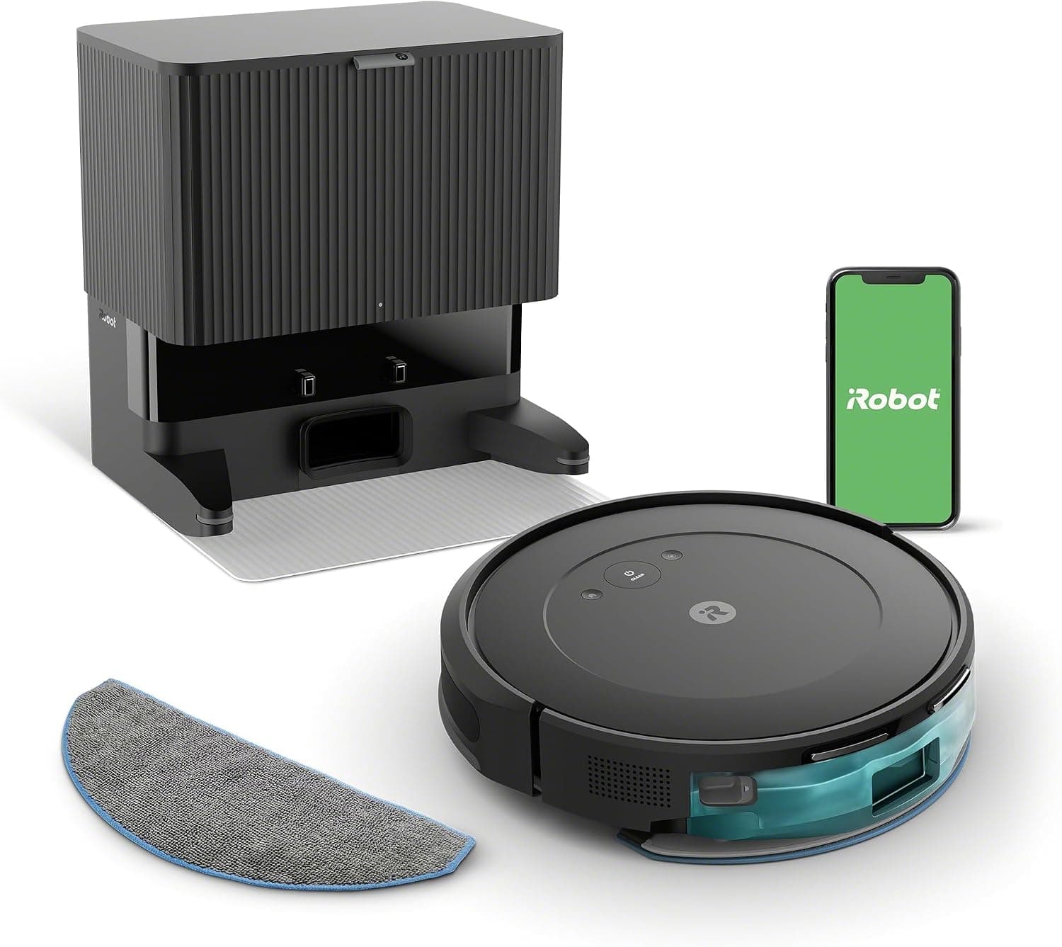 iRobot Roomba Combo 2 Essential y Base AutoEmpty con autovaciado para 60 días, Negro, 2en 1, 4 Fases Limpieza, Potente asp... – iRobot