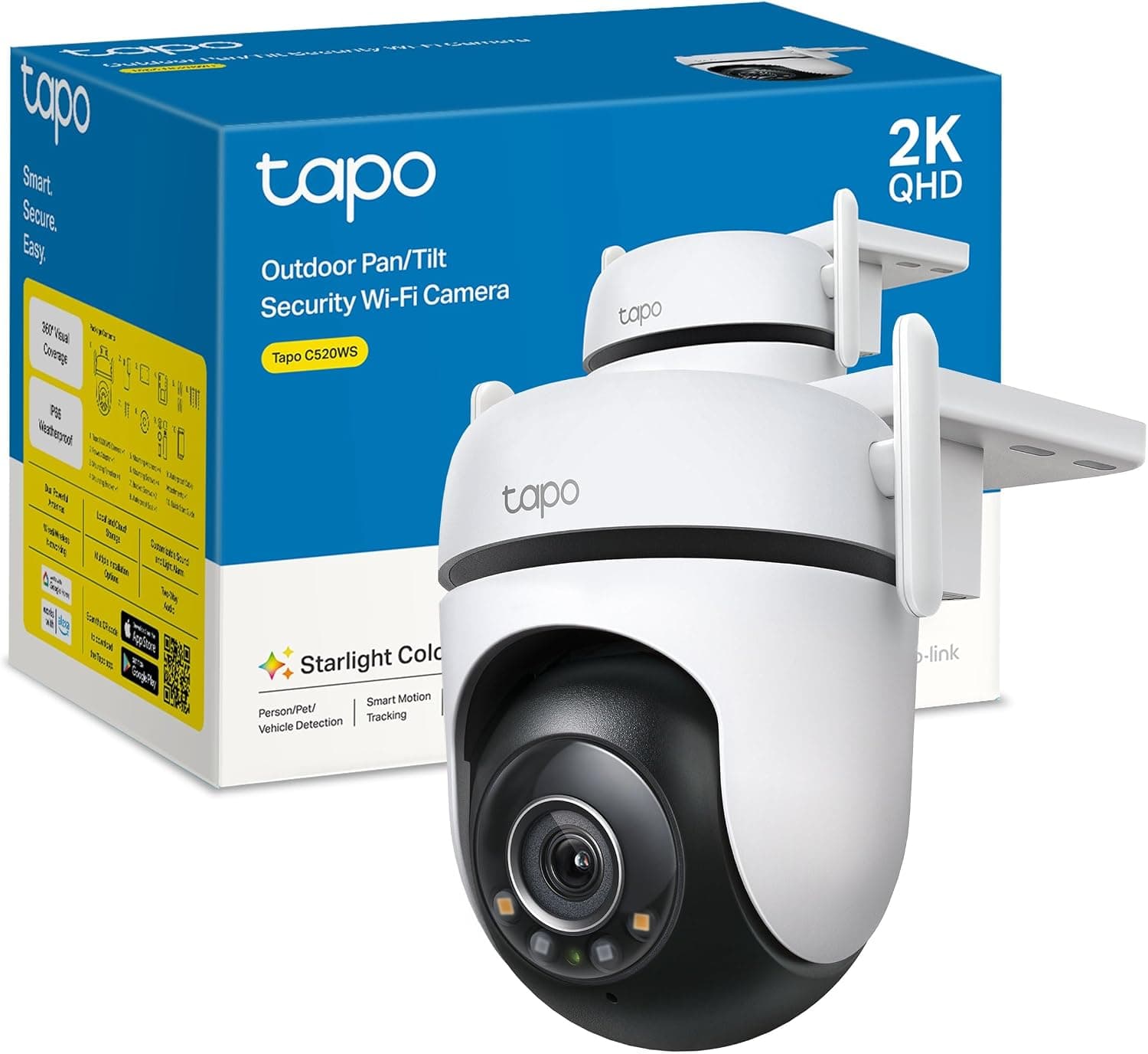 Cámara de seguridad Tapo C520WS Visión Nocturna en Color Starlight – Tapo