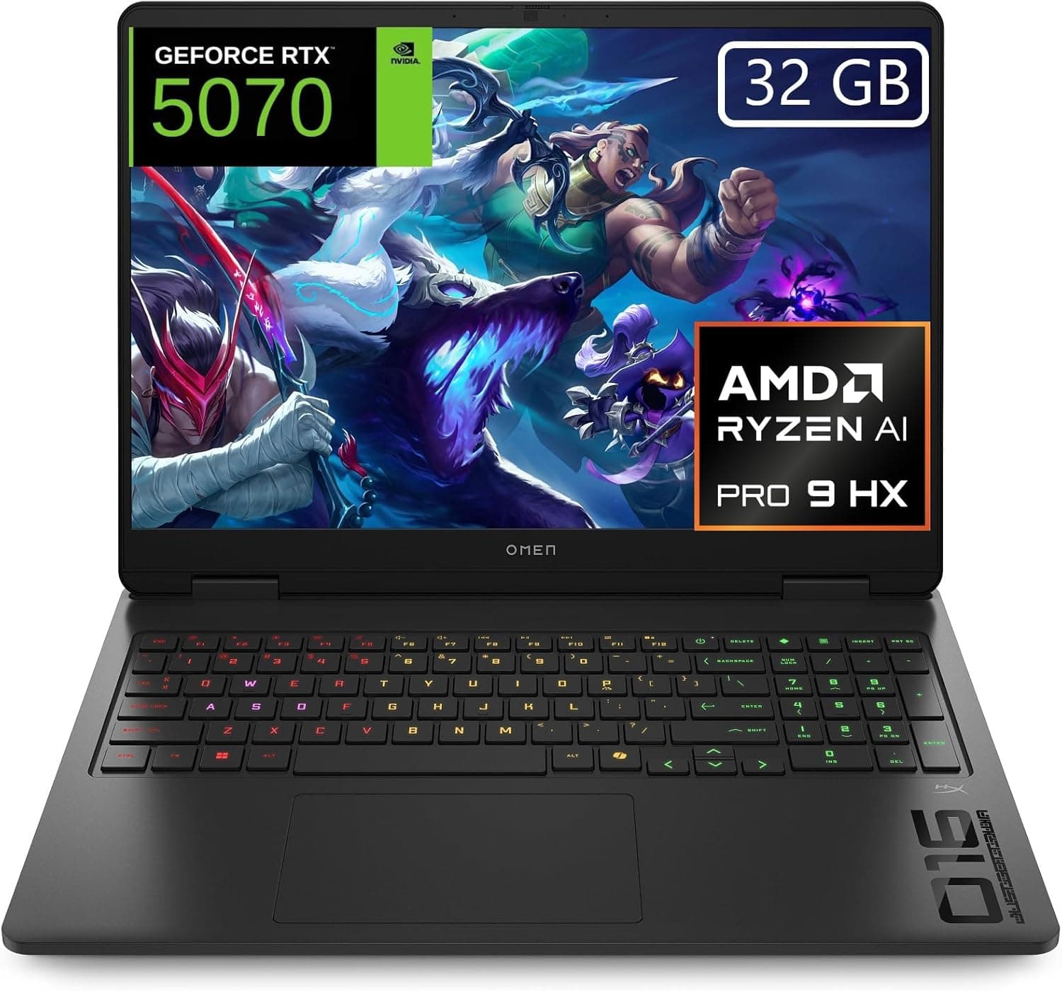 HP OMEN 16-ap0019ns, Ordenador portátil Gaming 16" 2.5K WQXGA (AMD Ryzen AI 9 365, 32GB RAM, 1TB SSD, NVIDIA GeForce RTX 5... – HP