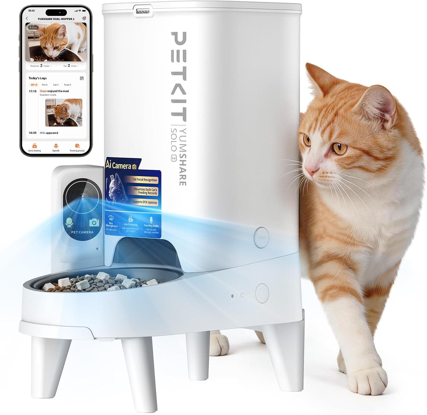 Comedero automático PETKIT Reconocimiento de Varios Gatos – PETKIT