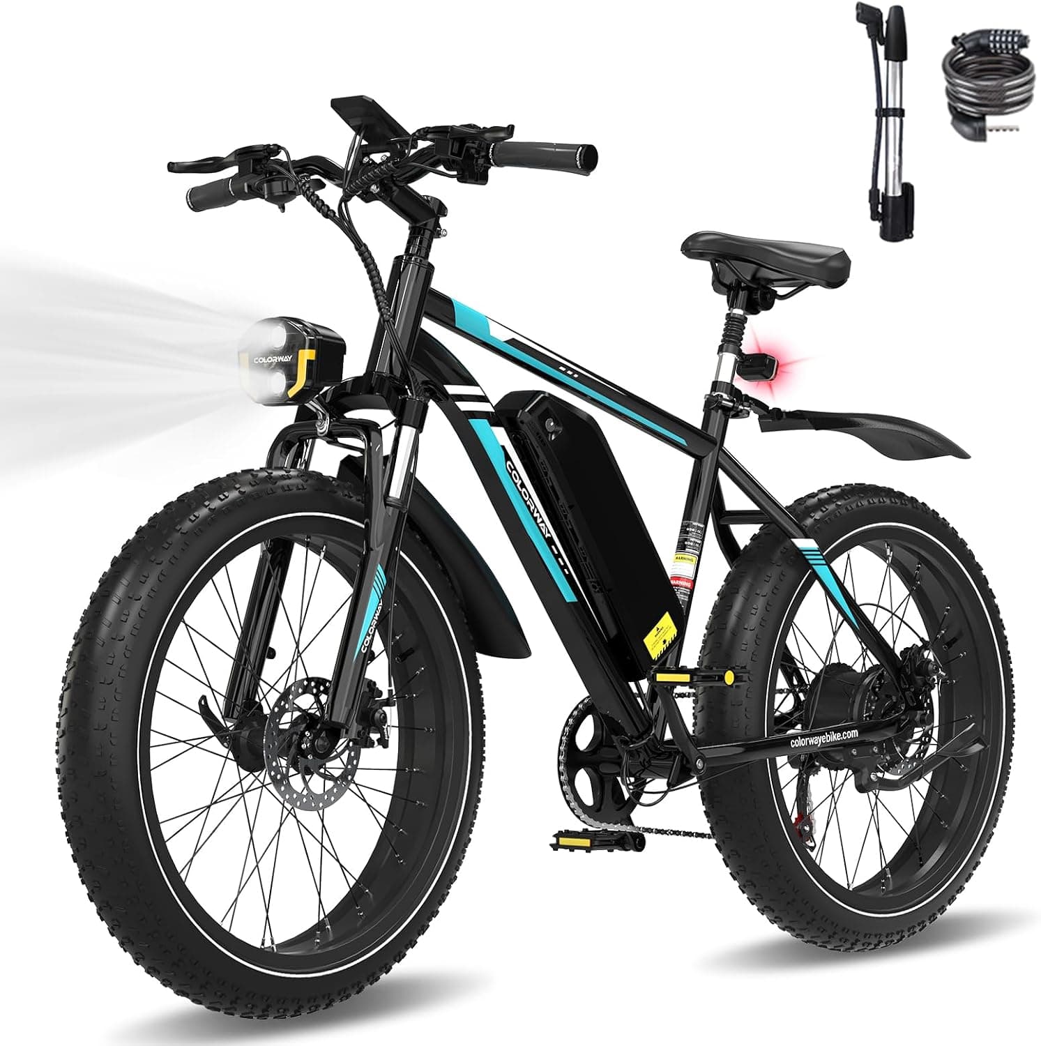 Bicicleta eléctrica COLORWAY 26” Fat Tire 48V 15Ah 720Wh – COLORWAY
