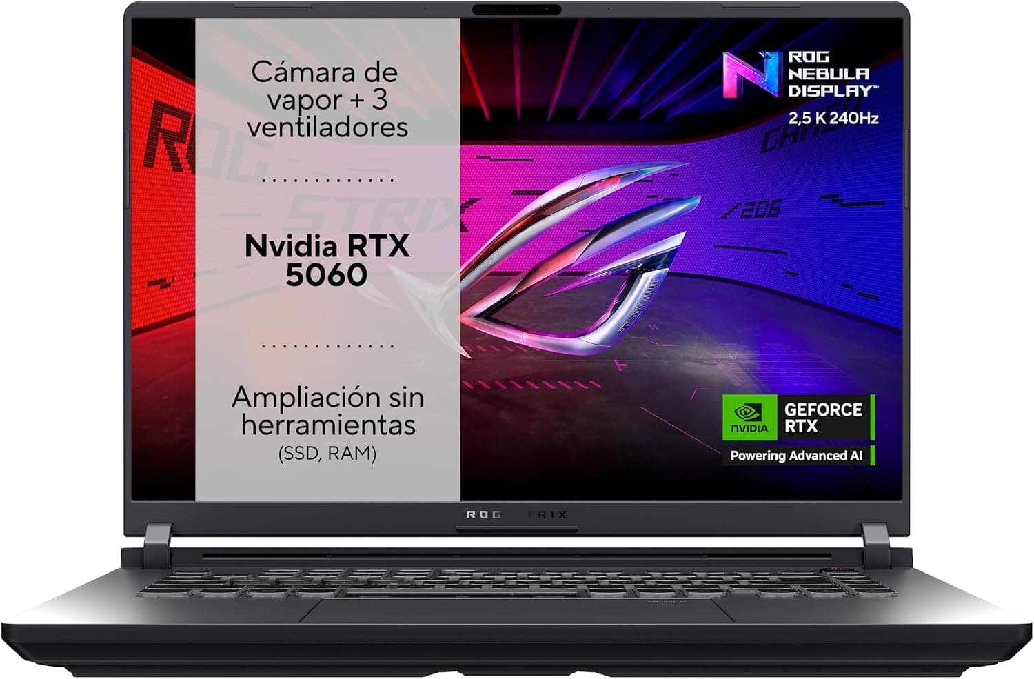 ASUS ROG Strix G16 G615JMR-RV004 - Ordenador Portátil Gaming de 16" WUXGA 165Hz (Intel Core i7-14650HX, 32GB RAM, 1TB SSD,... – ASUS