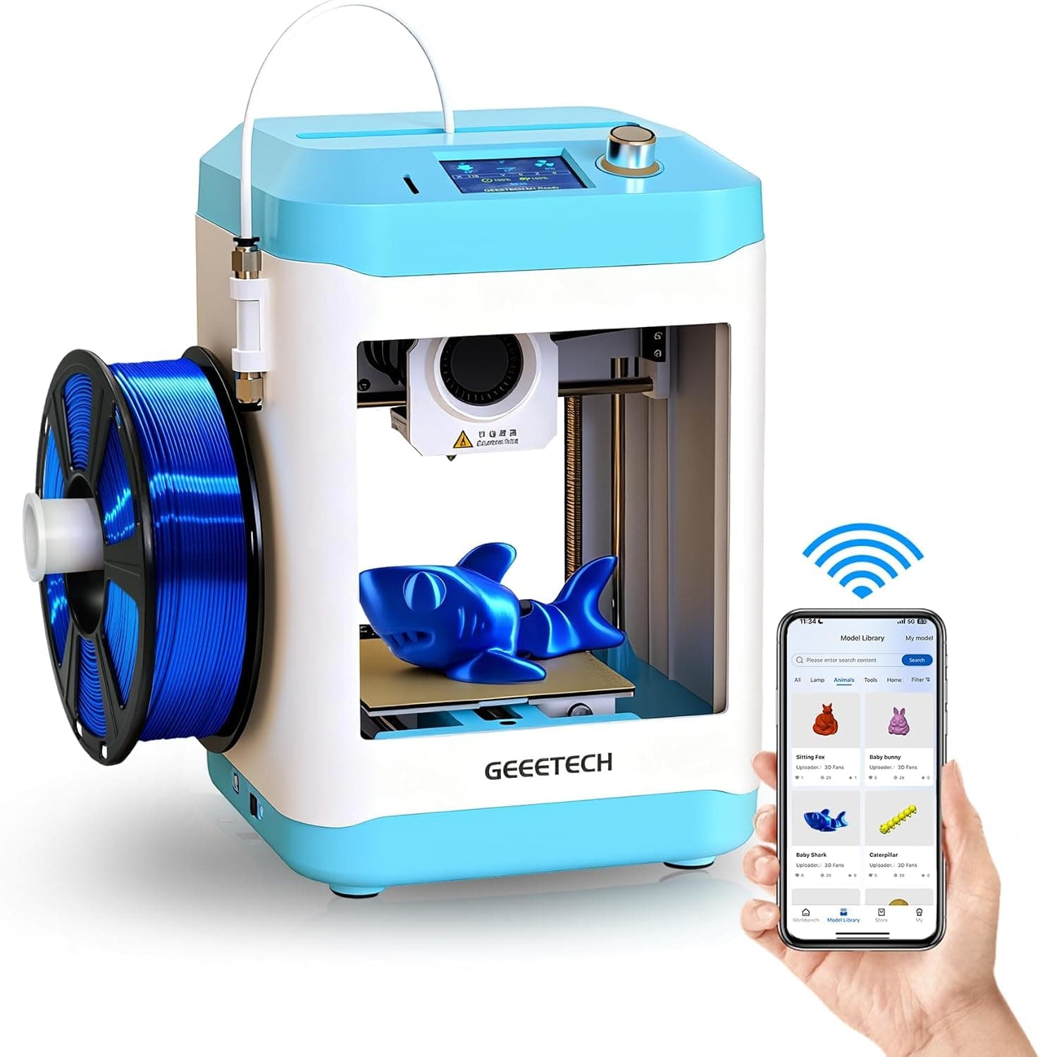 GEEETECH M1S Impresora 3D con Wi-Fi para Principiantes, con Control Inteligente, extrusor de accionamiento Directo de Dobl... – GEEETECH