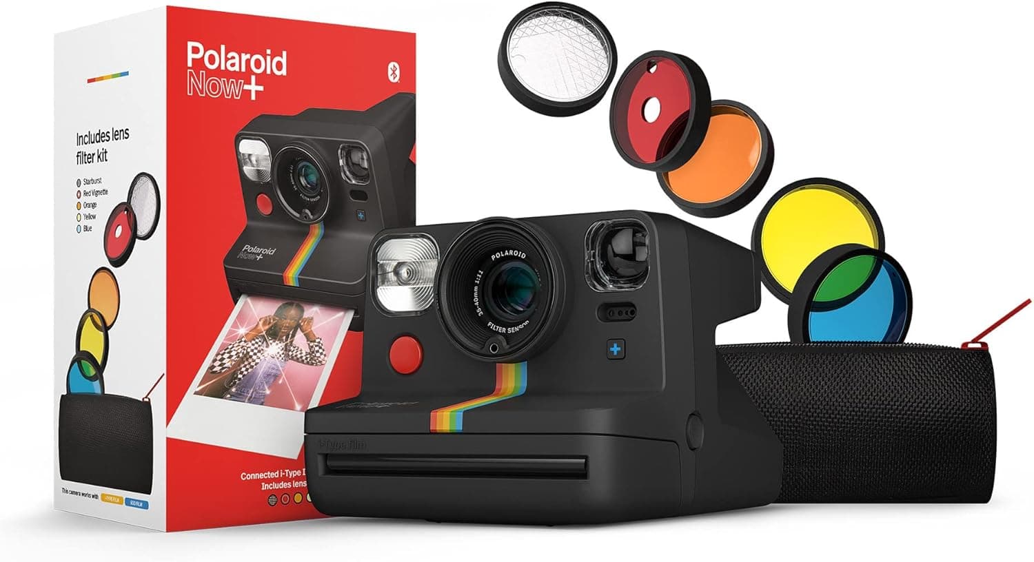 Polaroid Now+ Cámara instantánea i-Type -Negro - 9061 – Polar
