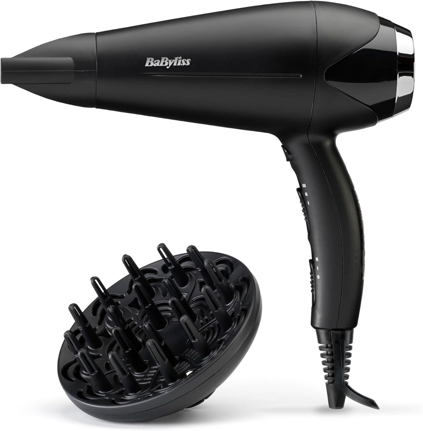 BaByliss Secador de Pelo Turbo Smooth - Secador potente de 2200W, Difusor grande, Tecnología iónica antiencrespamiento, 3 ... – BaByliss