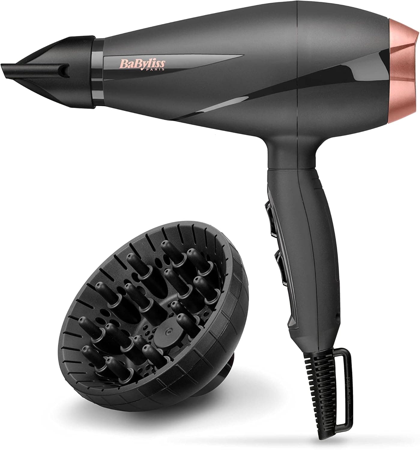 BaByliss Secador de Pelo Smooth Pro con Difusor - Secador Potente de 2100W, Fabricado en Italia, Tecnología iónica antienc... – BaByliss