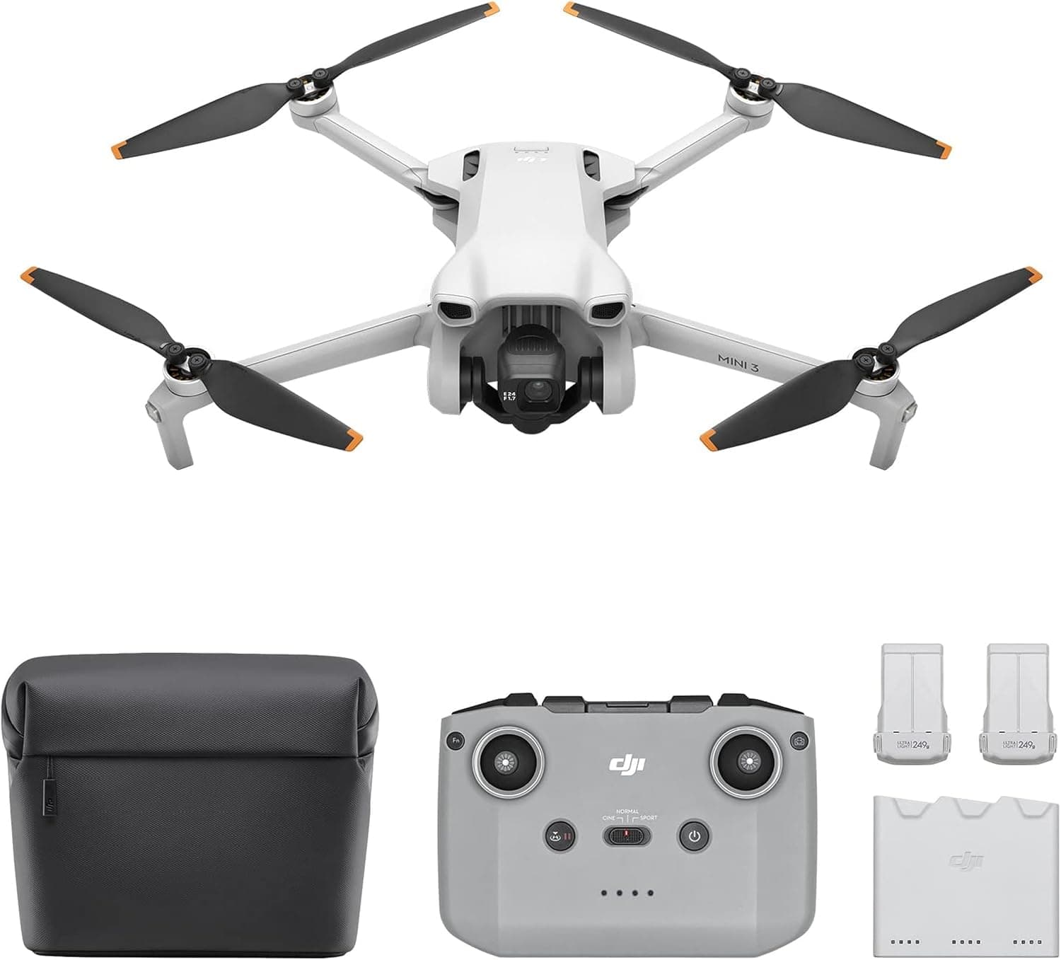 DJI Pack Mini 3 Vuela Más – Dron Mini con cámara y mando a distancia, ligero y plegable con vídeo 4K HDR, 38 min de tiempo... – DJI