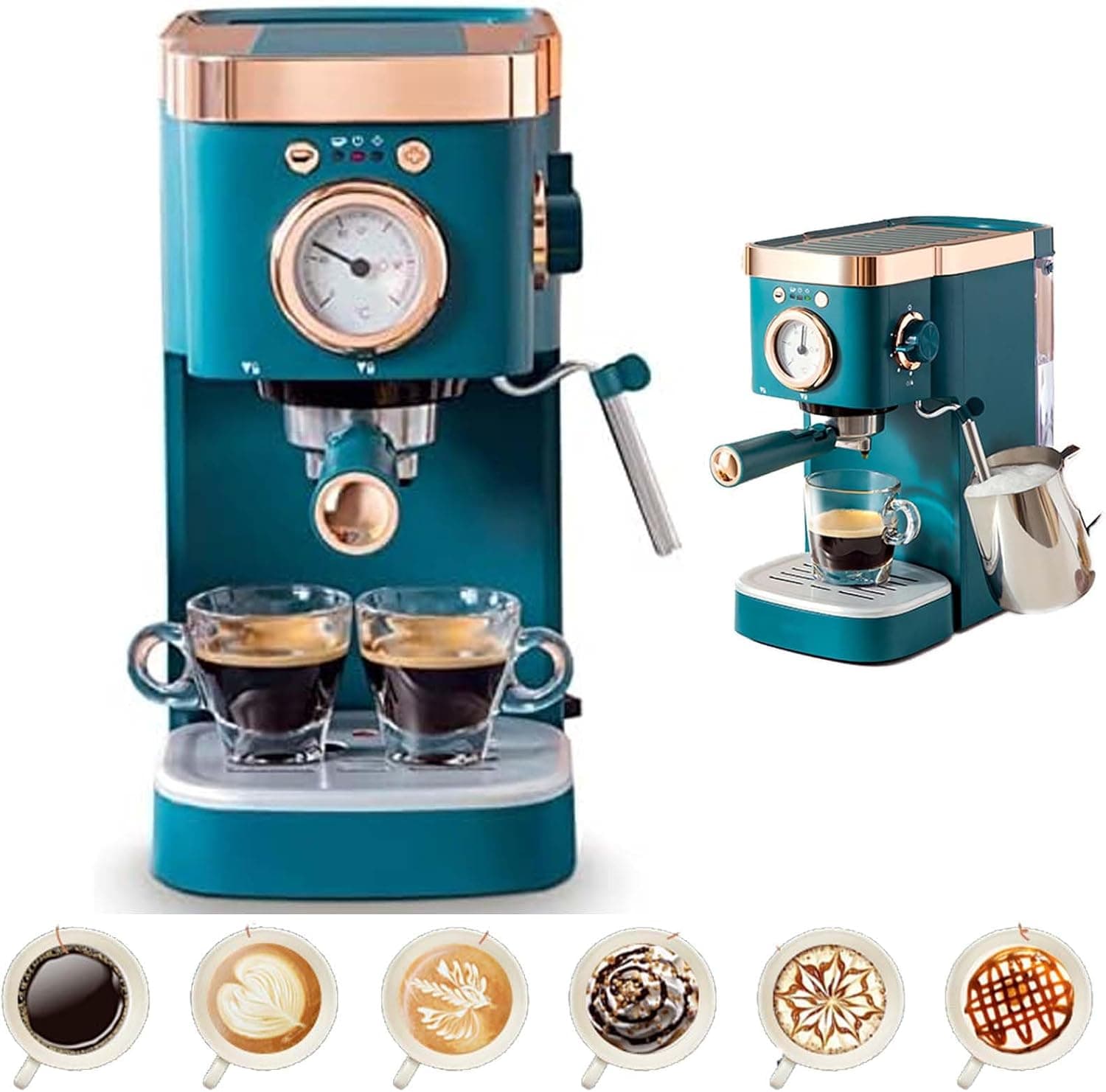 Máquina de Café Totalmente Automática, Máquina de Café Expreso con Espumador de Leche Al Vapor, Máquina Para Hacer Espuma ... – Máquina