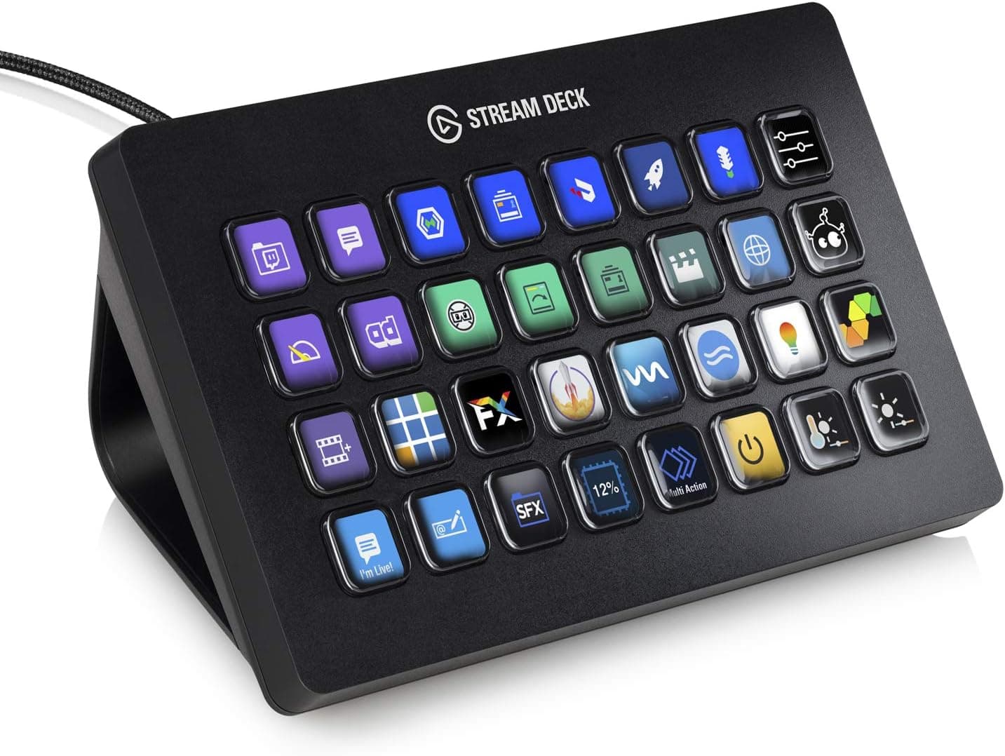 Elgato Stream Deck XL – Controlador avanzado de Estudio, 32 Teclas Macro, Activa acciones en apps y Software como OBS, Twi... –
