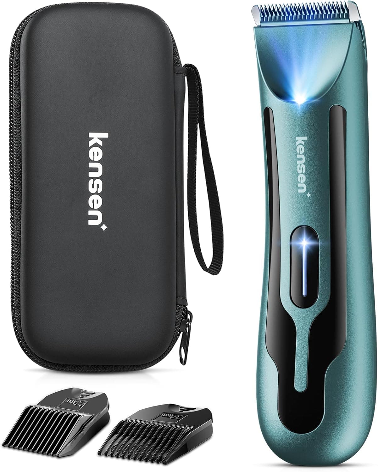 KENSEN Afeitadora Corporal Masculina, IPX7 Impermeable Depiladora Corporal en Seco y Húmedo con Luz LED, Cuchillas de Cerá... – KENSEN