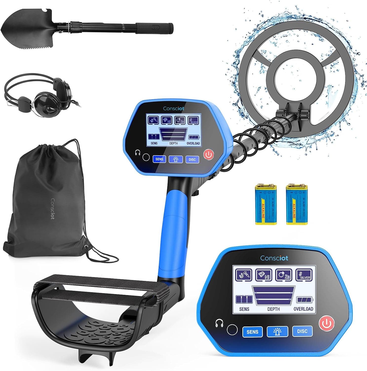 Consciot - Detector de metales para adultos y niños, kit de detector de metales impermeable IP68, detector de oro profesio... – Consciot