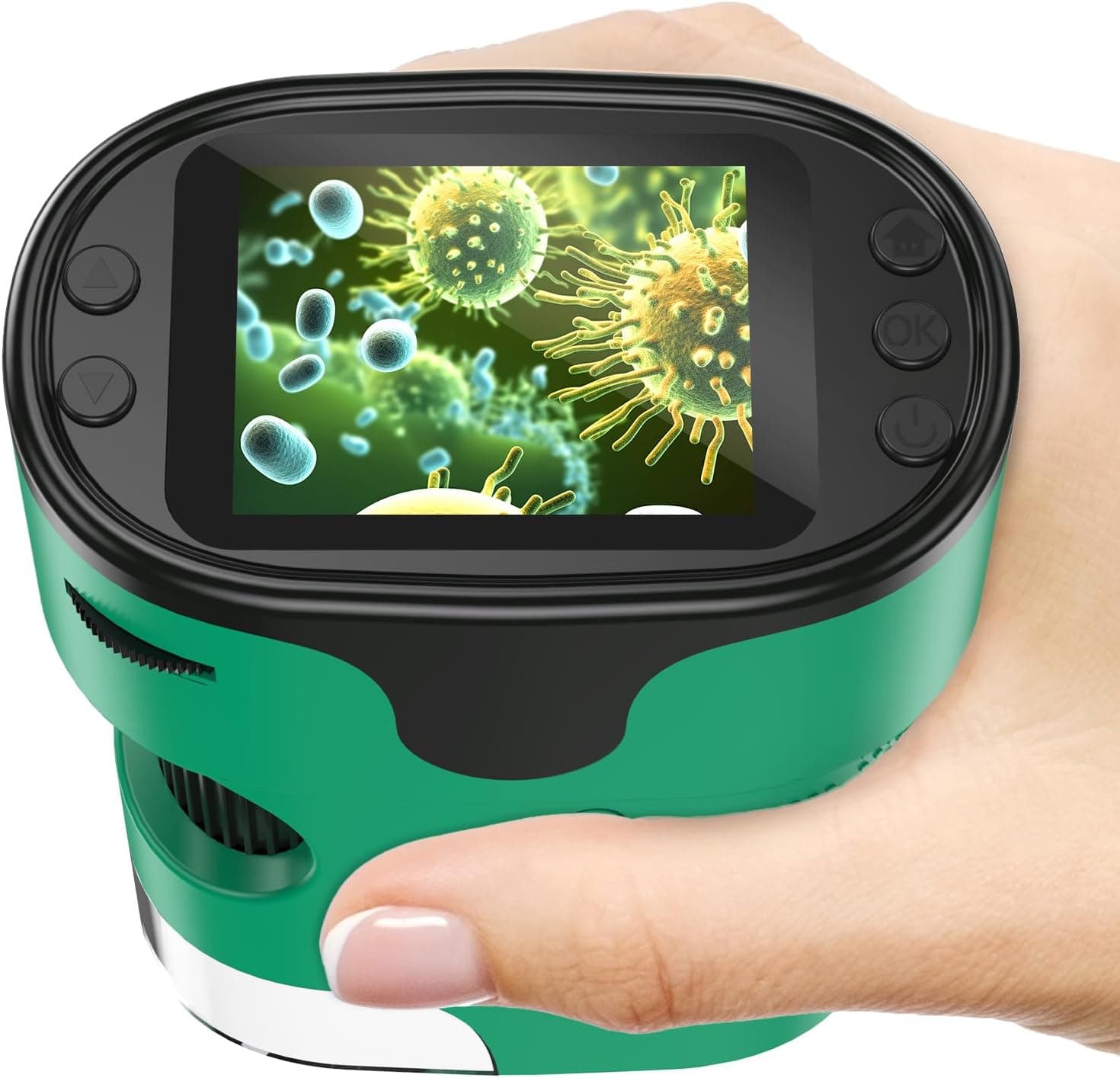 Microscopio digital Microscopio Pantalla de 2 Pulgadas, Recargable – Microscopio
