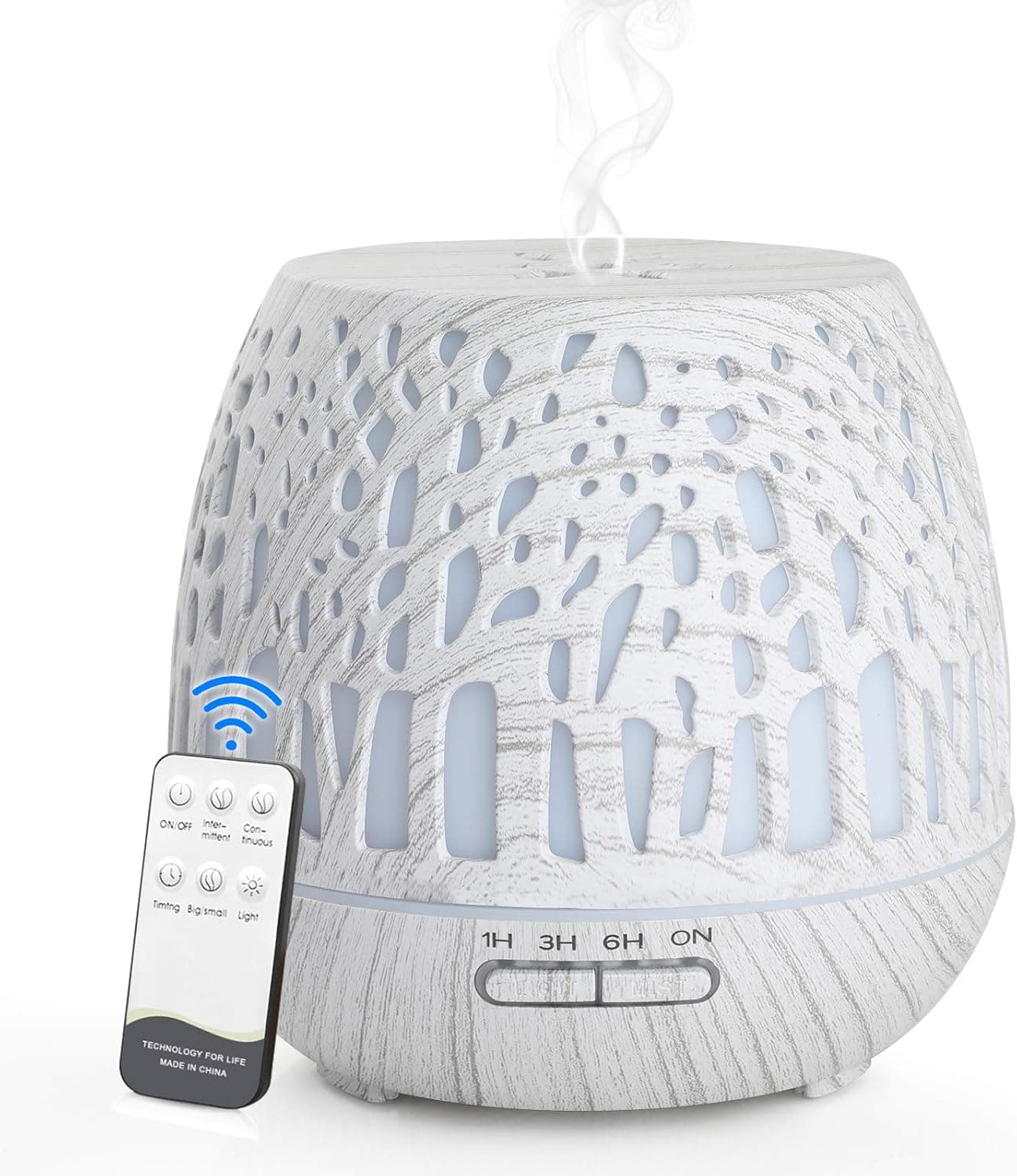 Simpeak Humidificador Ultrasónico y Difusor de Aroma 400 ml, atomizador de Fragancia ultrasónico LED con Control Remoto-Bo... – Simpeak