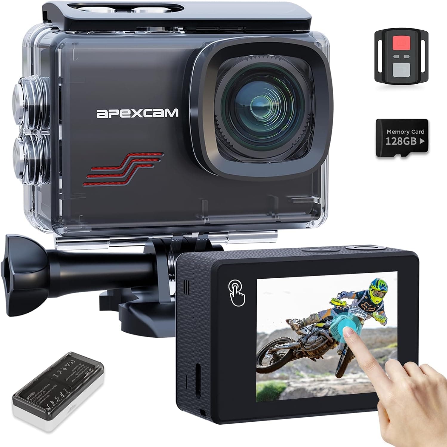 Cámara de acción Apexcam M80PRO 8X zoom – Apexcam