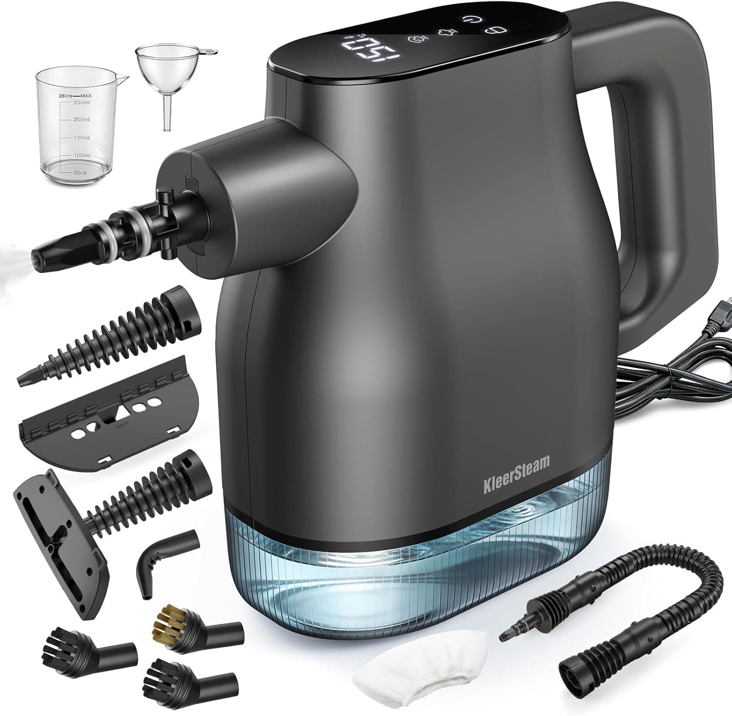 Limpiador de vapor para uso doméstico, limpiador de vapor de alta temperatura de múltiples superficies con tanque de agua ... – Limpiador