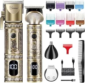Hatteker Herramienta Profesional De Corte De Pelo Y Poda De Barba Para Hombres Cortadora De Pelo Sin Cuerda Cortadora De P... – Hatteker