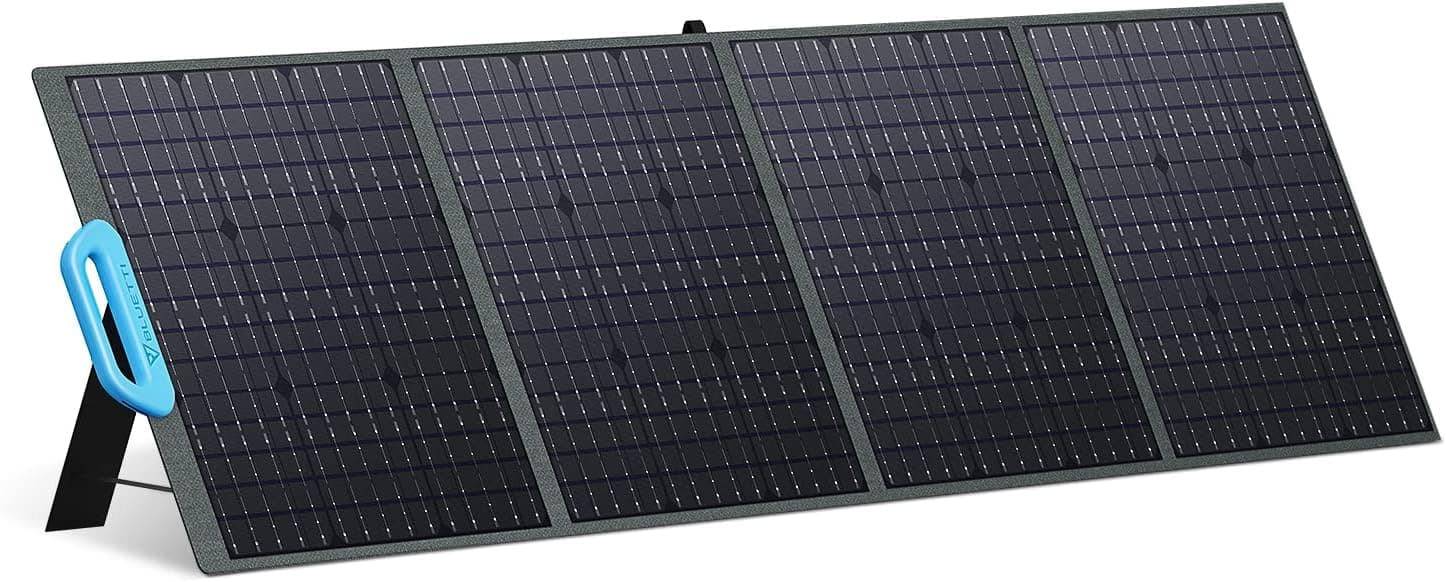 BLUETTI 200W Solar Panel, Panel Solar de 200W para Estación de Energía EB3A/EB55/EB70/AC200P/AC200MAX/AC300, Panel Solar Portátil con Soporte Ajustable, Cargador Solar Plegable para RV, Camping – BLUETTI