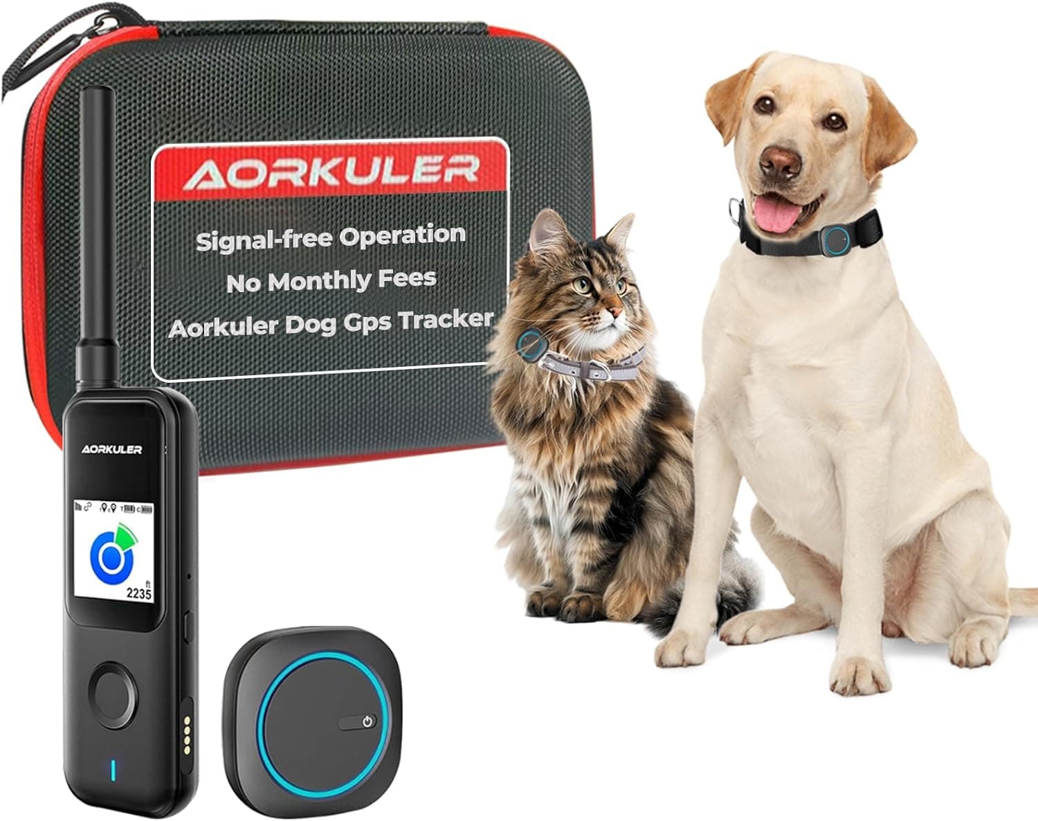 Aorkuler Rastreador GPS para perros al aire libre para zonas sin señal, localizador de mascotas al aire libre, seguimiento... – Aorkuler