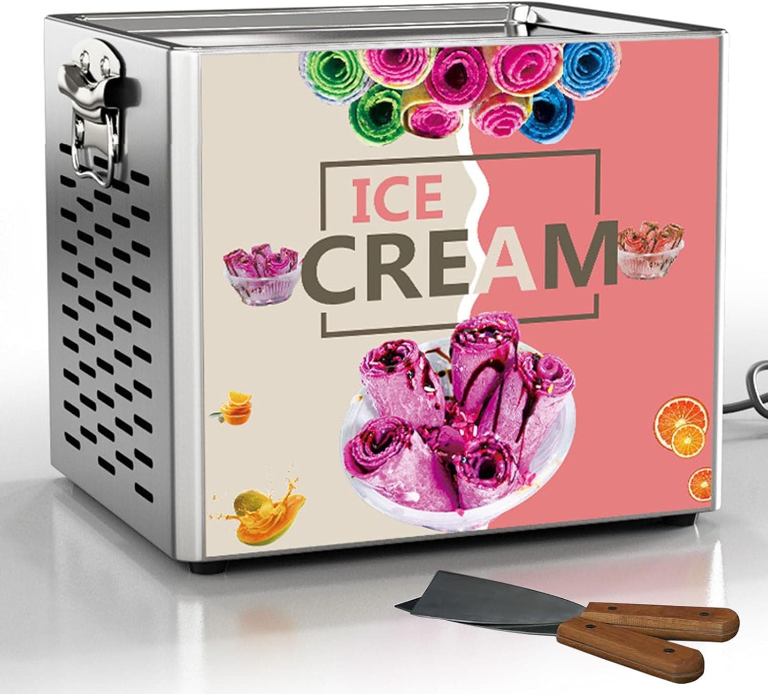 Giuggiolared Heladera Instantánea en Acero INOX, Fabricante de Rollos de Helados – Giuggiolared