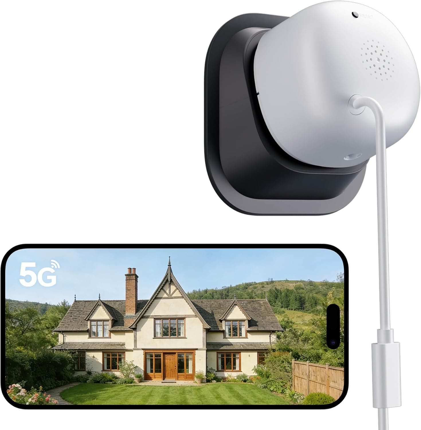 FAMVIVA Cámara de seguridad para ventana 2K con soporte ajustable, cámara interior antirreflectante y antirreflejos para monitorear el exterior, WiFi de doble banda 2.4/5G, detección humana IA, visión – FAMVIVA