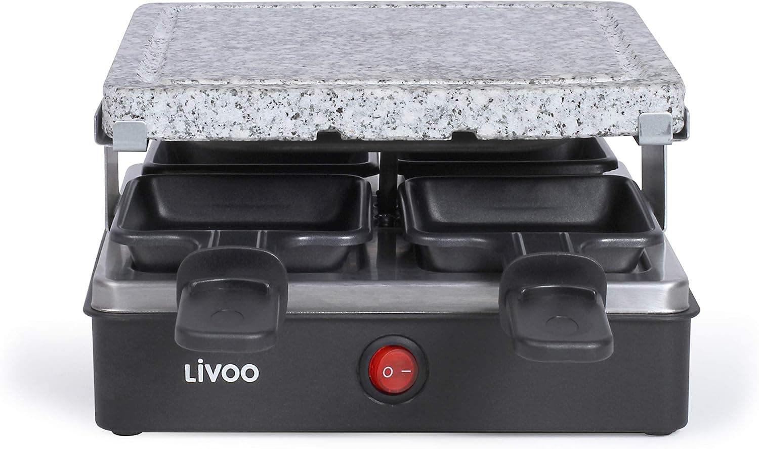 Livoo máquina raclette 4 personas 600w + piedra para asar doc242 – Livoo