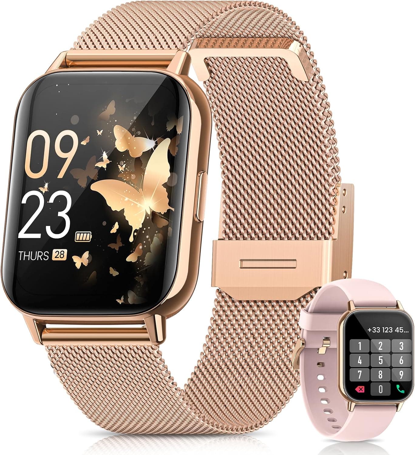 2026 Nuevo Reloj Inteligente Mujer, 1.85" AMOLED Smartwatch con Llamadas Función Femenina, 24H SpO2/Pulsómetro/Sueño,113+ ... – 2026