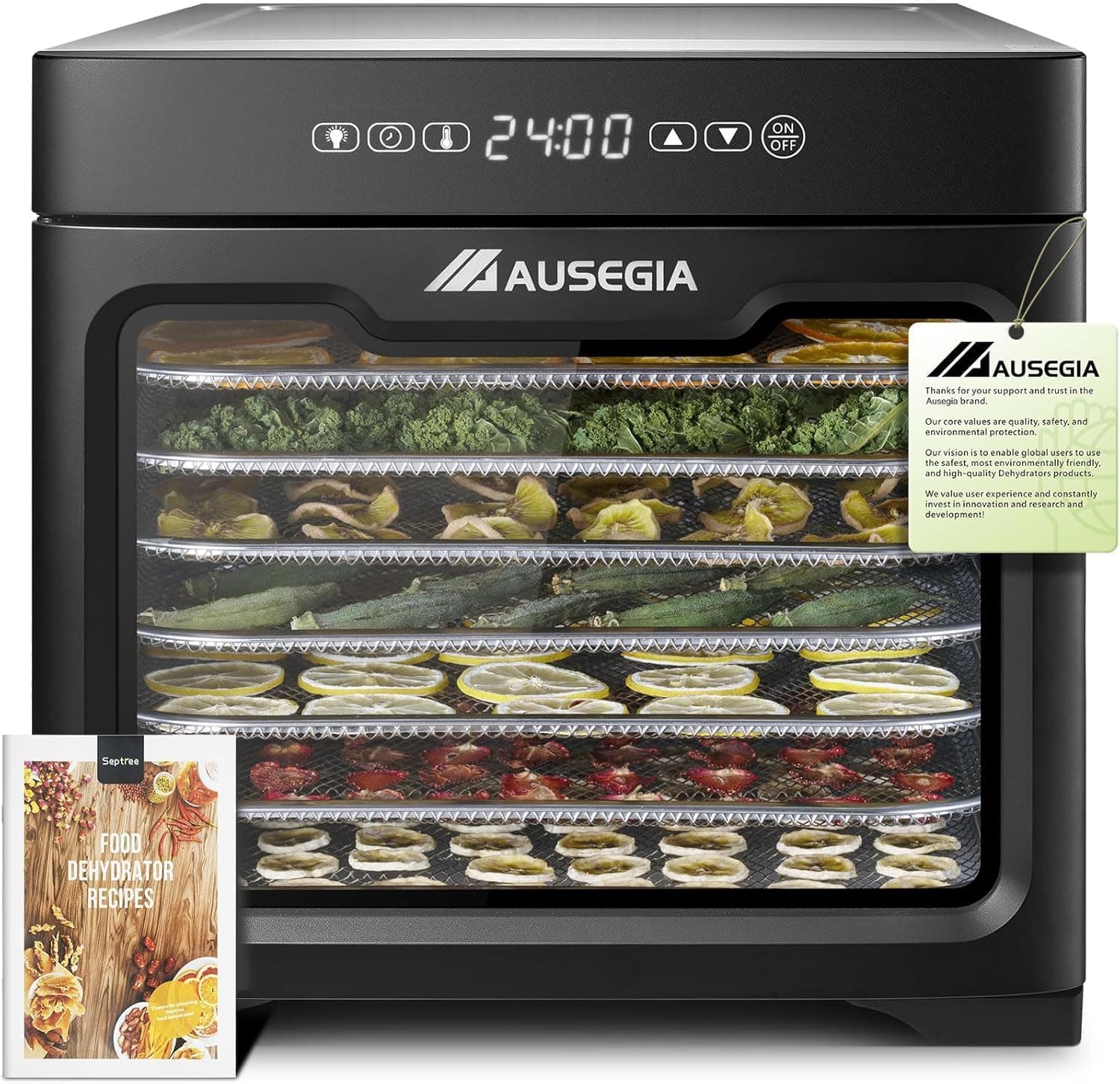 Deshidratador de alimentos Ausegia - Deshidratador de alimentos Espacio secado 8.8 pulgadas – Ausegia