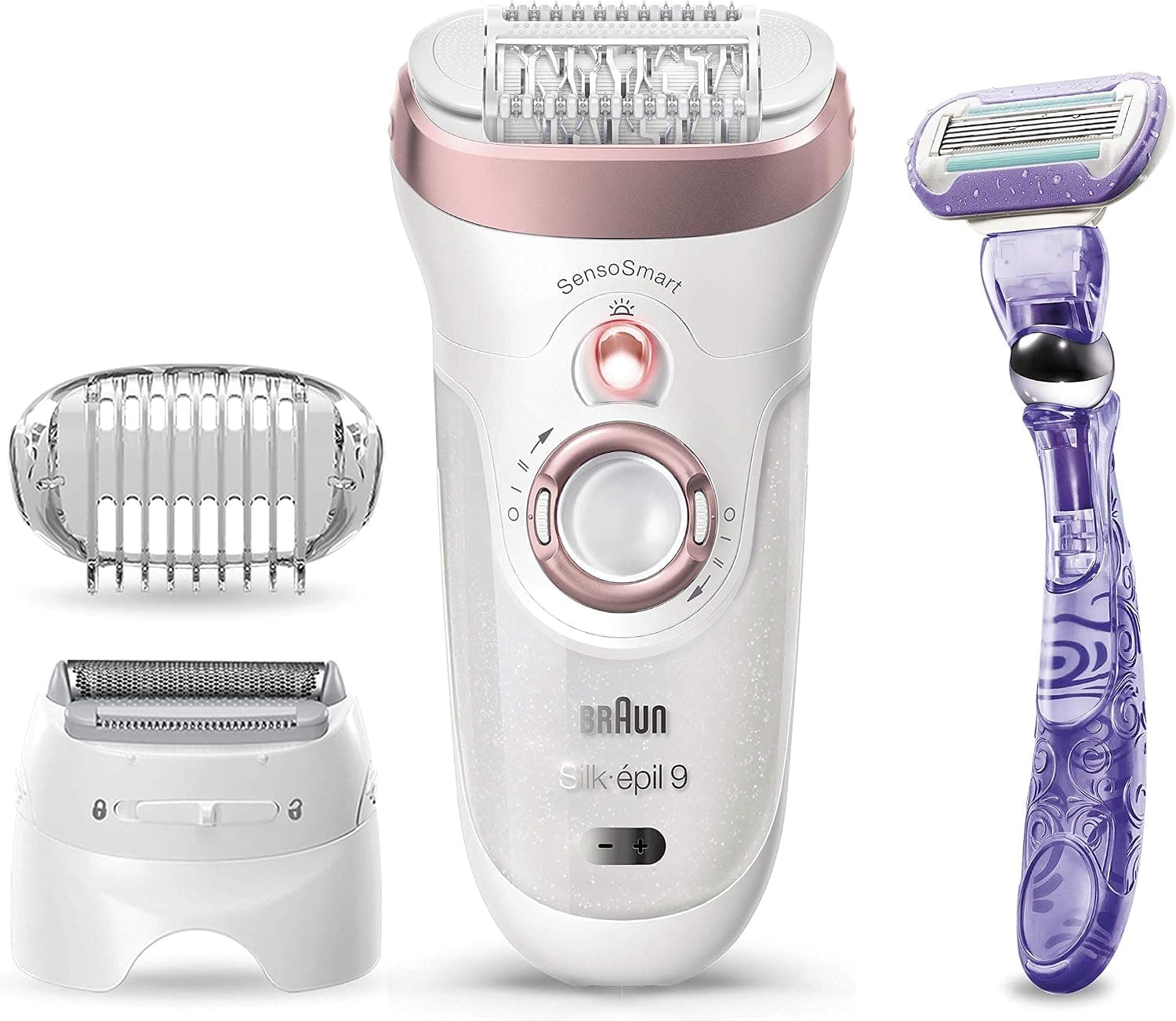 Braun Silk-épil 9 9-870 Depiladora Mujer Eléctrica para Depilación Duradera, Incluye Maquinilla Venus, Capuchón de Masaje,... – Braun